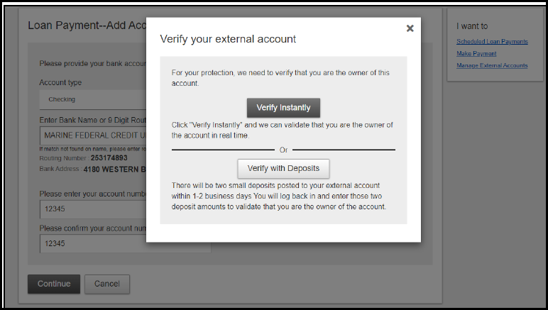 verify external account ownership