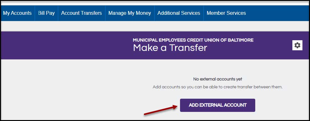 Select Add External Account